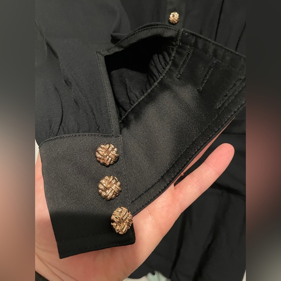 JCrew Black Dress with Gold Buttons and pockets! - Picture 4 of 5